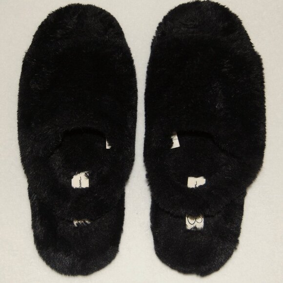 Jessica Simpson Shoes - Jessica Simpson Women Size L (US 8-9) Black Faux Fur Slingback Slippers